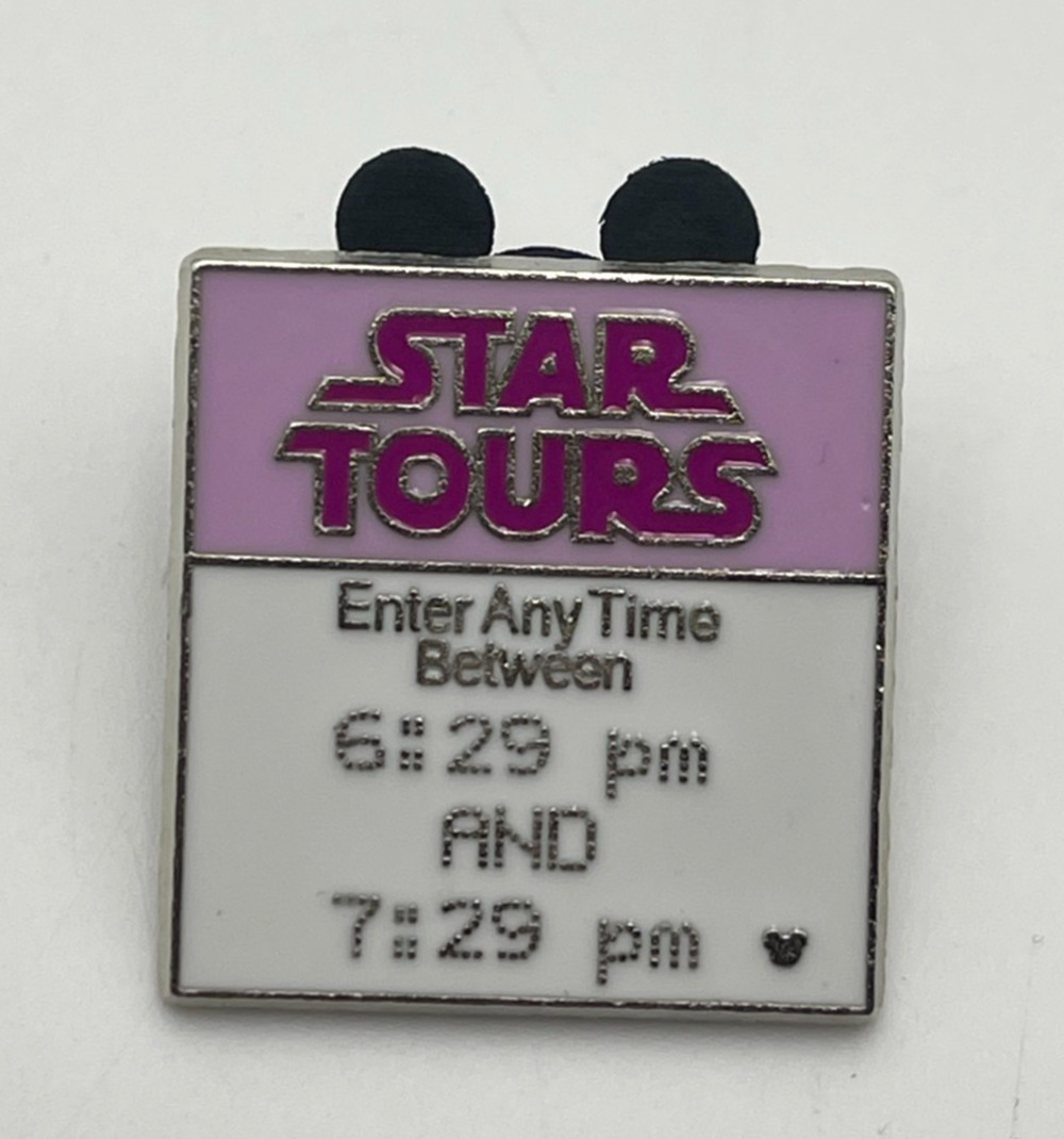 2007 WDW Disney Hollywood Studios Star Tours Fast Pass Hidden Mickey Pin
